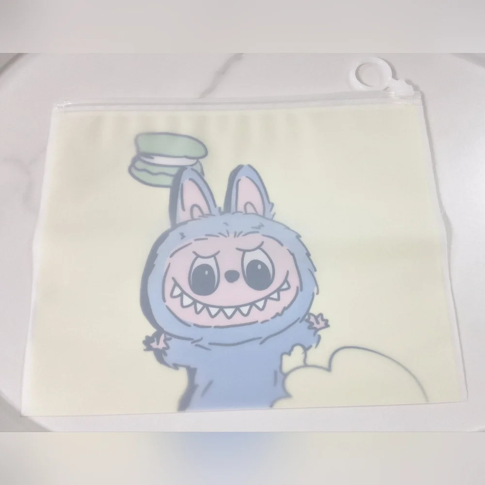 NEW Labubu Exciting Macaron Sea Salt Coconut Plastic Stationery Pouch